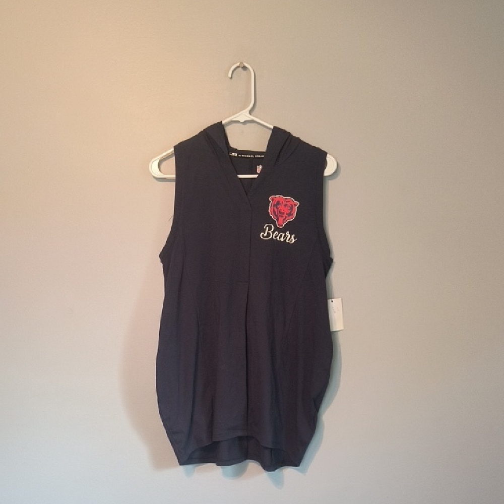 Black Sleeveless Bears Hoodie